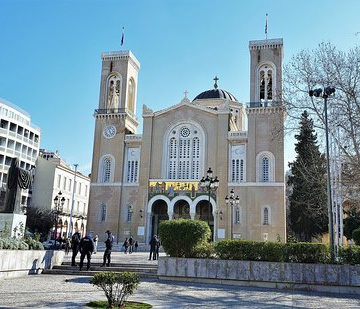 Realizada según los planos de los arquitectos Theophil van Hansen, Franz Boulanger y Dimitrios Zezos. La primera piedra se colocó el 25 de diciembre de 1842.