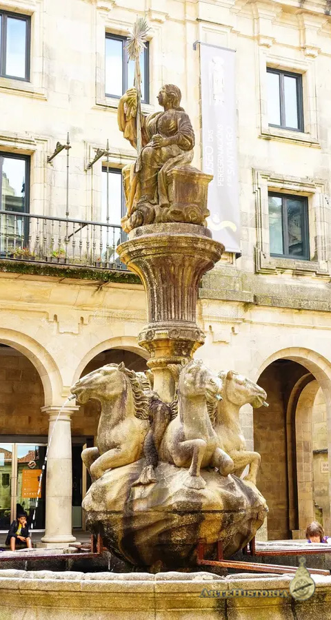 Fuente de los Caballos en Santiago de Compostela