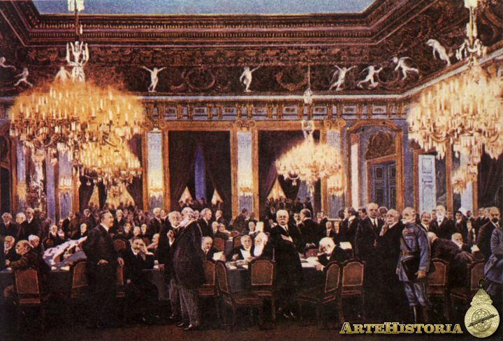 Sesión de la Conferencia de Paz en París | artehistoria.com